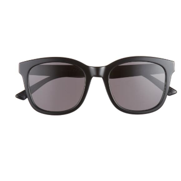 Bottega Veneta 54mm Round Oval Sunglasses black